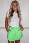 Drawstring Mini Skirt with shorts