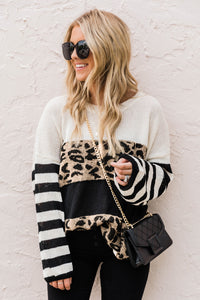 Slouchy Colorblock Sweater