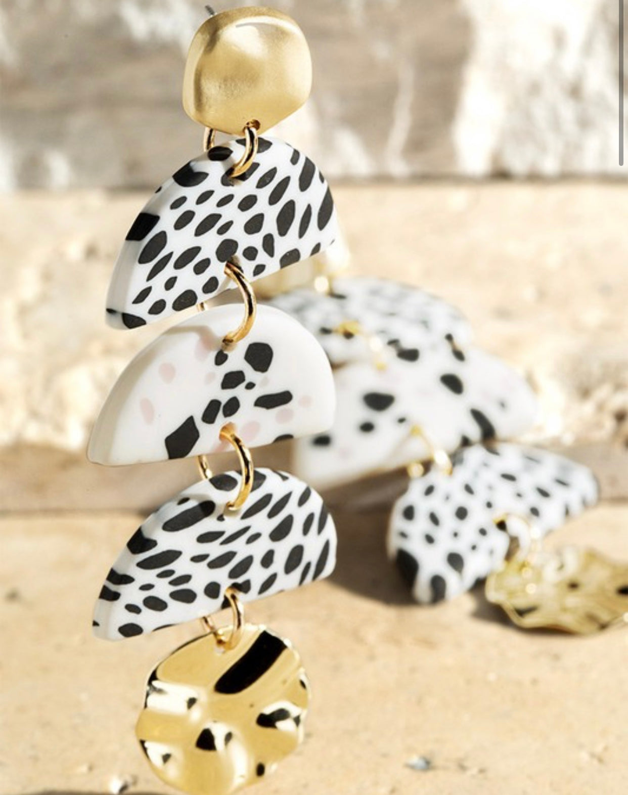 Clay Dalmatian Earrings