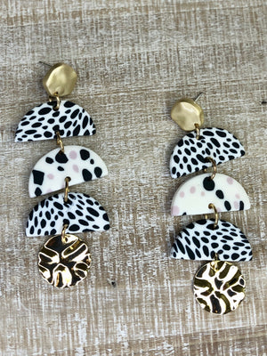 Clay Dalmatian Earrings