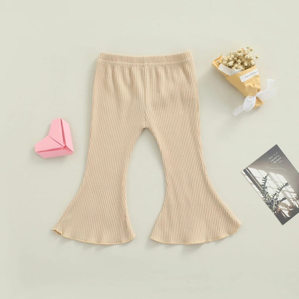 ribbed bell bottoms-cream